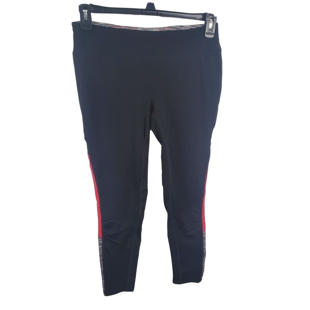 Tangerine Athletic Capris Medium Womens Black Skinny Leg Mid Rise Casual‎ Summer